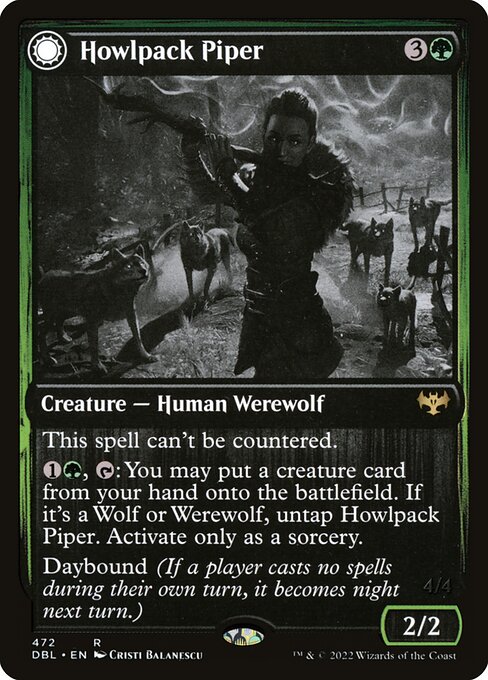 Howlpack Piper // Wildsong Howler (472) - Innistrad: Double Feature - Game On