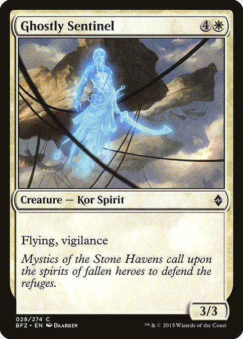 Ghostly Sentinel (28) (Foil) - Battle for Zendikar - Game On