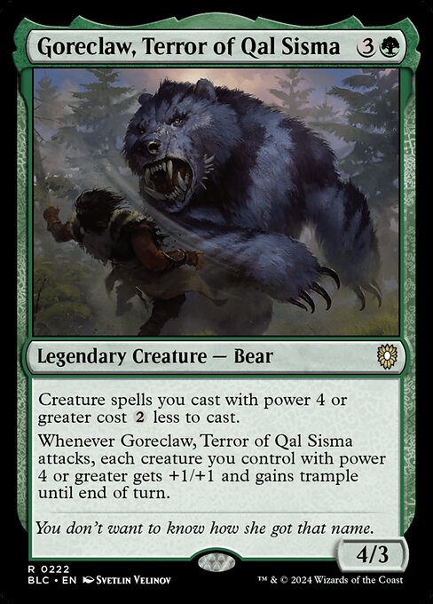 Goreclaw, Terror of Qal Sisma (222) - Bloomburrow Commander - Game On