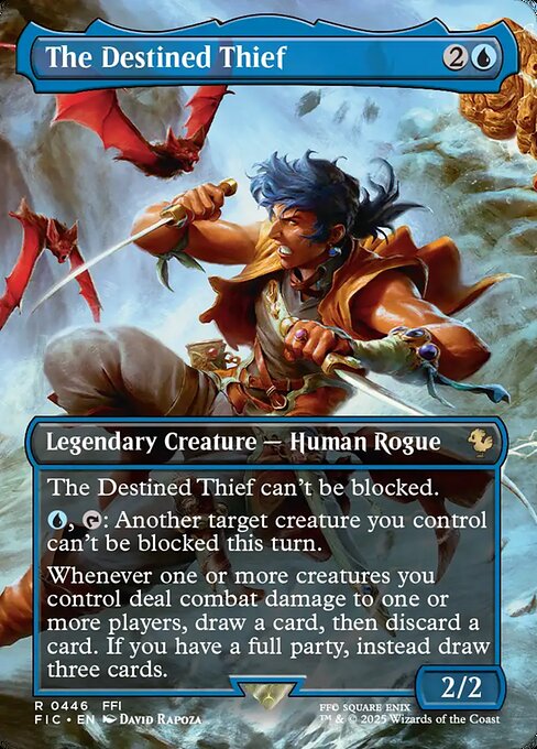 The Destined Thief (446) - BORDERLESS - FULL ART (Foil) - Final Fantasy Commander - Game On