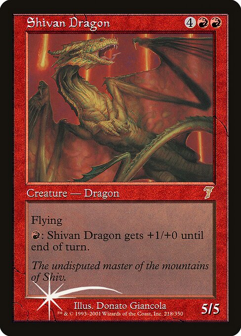 Shivan Dragon (218★) - Seventh Edition - Game On