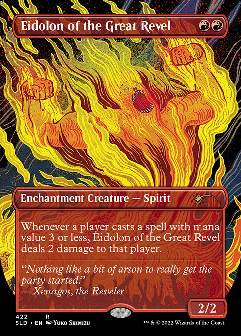 Eidolon of the Great Revel (422) - BORDERLESS - FULL ART (Foil) - Secret Lair Drop - Game On