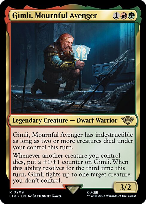 Gimli, Mournful Avenger (209) (Foil) - The Lord of the Rings: Tales of Middle-earth - Game On