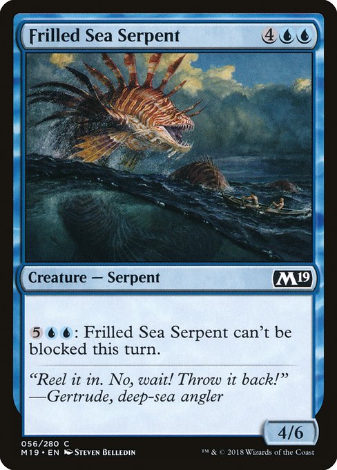 Frilled Sea Serpent (56) (Foil) - Core Set 2019 - Game On