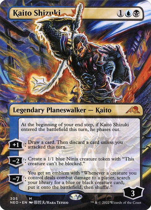 Kaito Shizuki (305) - BORDERLESS - FULL ART - Kamigawa: Neon Dynasty - Game On