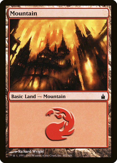 Mountain (302) (Foil) - Ravnica: City of Guilds - Game On