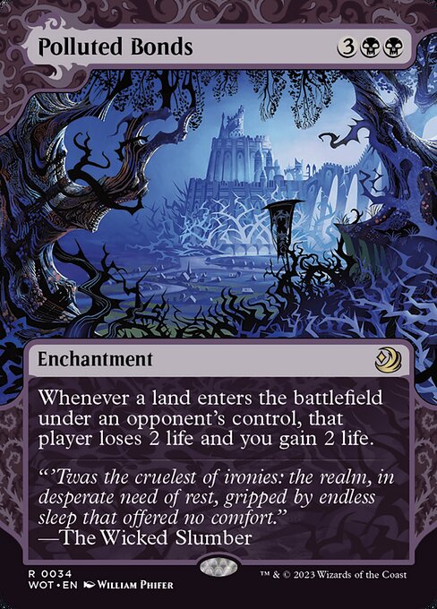 Polluted Bonds (34) - BORDERLESS (Foil) - Wilds of Eldraine: Enchanting Tales - Game On