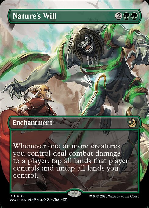 Nature's Will (82) - BORDERLESS - FULL ART - Wilds of Eldraine: Enchanting Tales - Game On