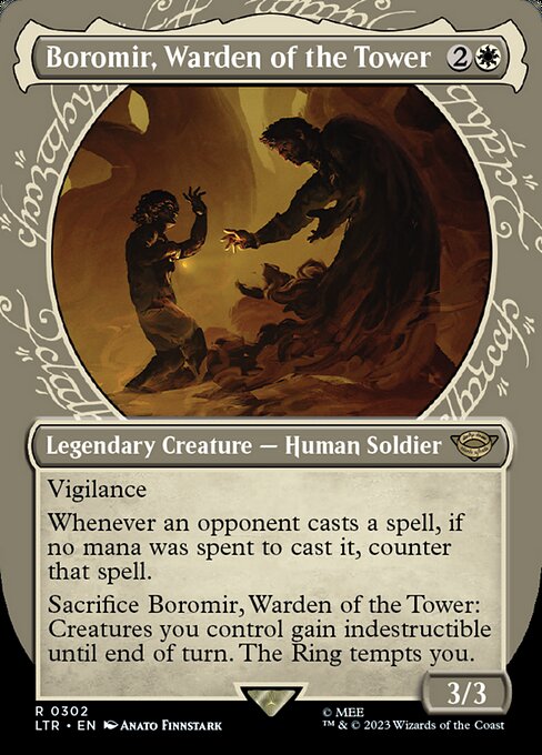 Boromir, Warden of the Tower (302) - BORDERLESS (Foil) - The Lord of the Rings: Tales of Middle-earth - Game On