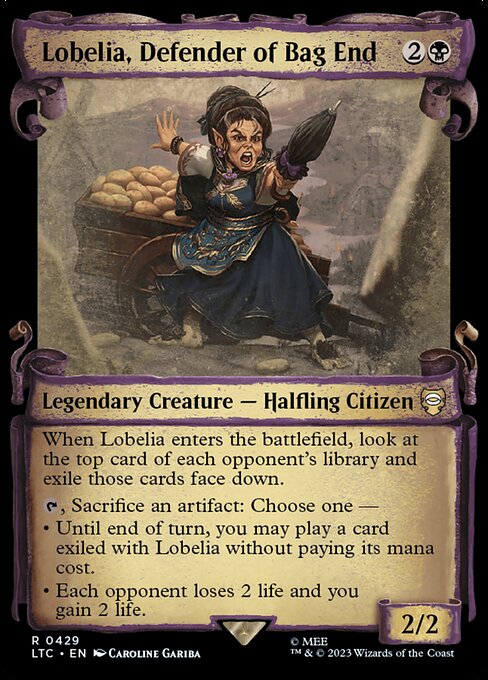 Lobelia, Defender of Bag End (429) - SHOWCASE (Foil) - Tales of Middle-earth Commander - Game On