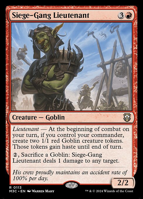 Siege-Gang Lieutenant (113) - Modern Horizons 3 Commander - Game On