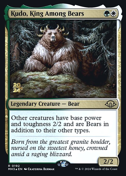 Kudo, King Among Bears (192s) (Foil) - Modern Horizons 3 Promos - Game On