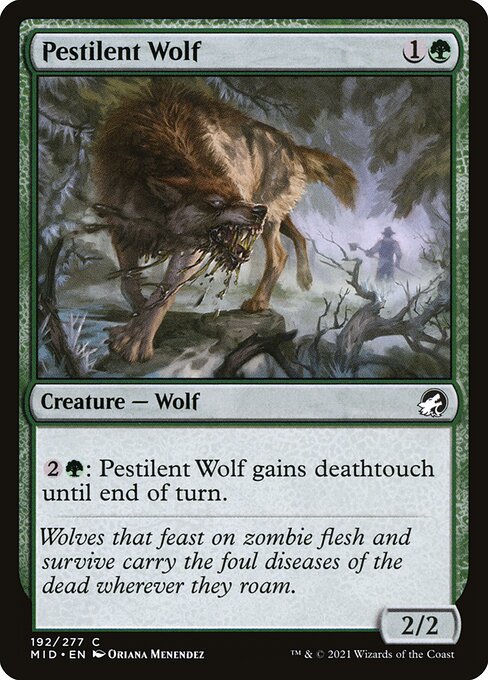 Pestilent Wolf (192) (Foil) - Innistrad: Midnight Hunt - Game On