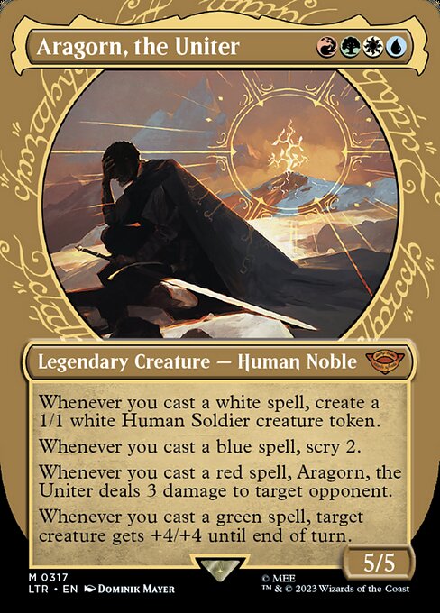 Aragorn, the Uniter (317) - BORDERLESS (Foil) - The Lord of the Rings: Tales of Middle-earth - Game On