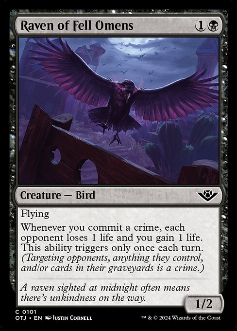 Raven of Fell Omens (101) (Foil) - Outlaws of Thunder Junction - Game On