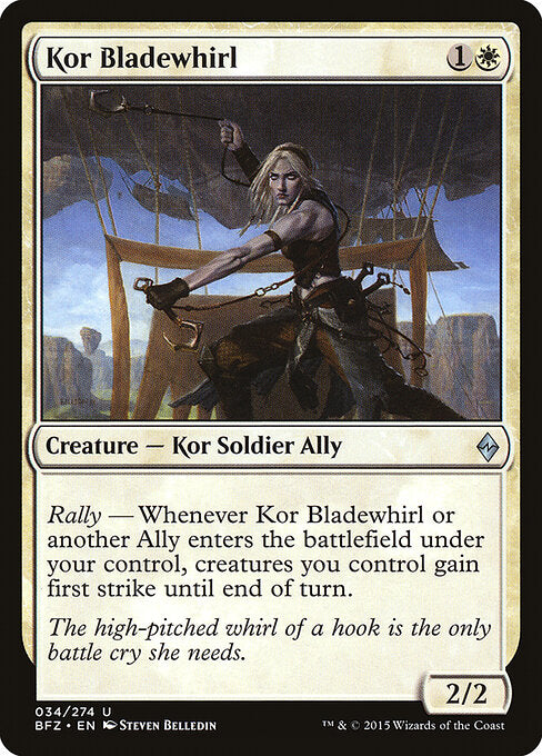Kor Bladewhirl (34) (Foil) - Battle for Zendikar - Game On