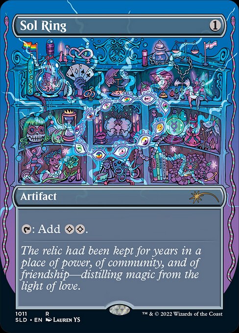 Sol Ring (1011) - BORDERLESS - FULL ART (Foil) - Secret Lair Drop - Game On