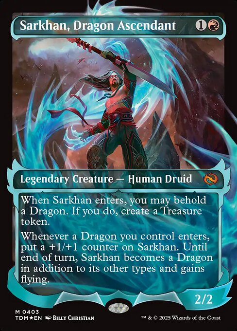 Sarkhan, Dragon Ascendant (403) - SHOWCASE - FULL ART (Foil) - Tarkir: Dragonstorm - Game On