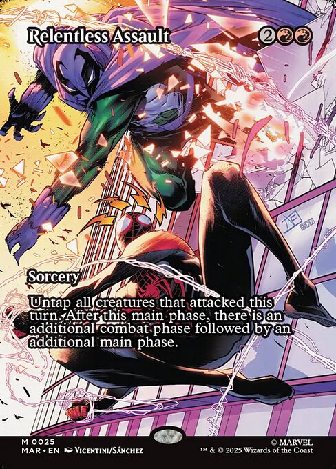Relentless Assault (25) - BORDERLESS - FULL ART - Marvel Universe - Game On