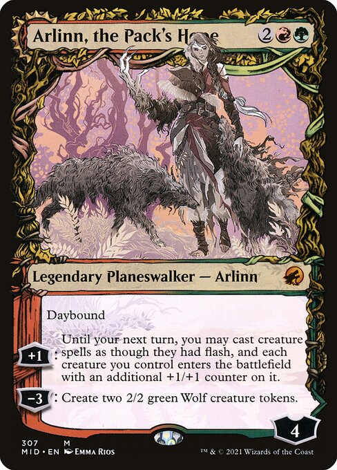 Arlinn, the Pack's Hope // Arlinn, the Moon's Fury (307) - SHOWCASE - Innistrad: Midnight Hunt - Game On