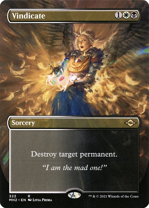 Vindicate (322) - BORDERLESS - FULL ART (Foil) - Modern Horizons 2 - Game On