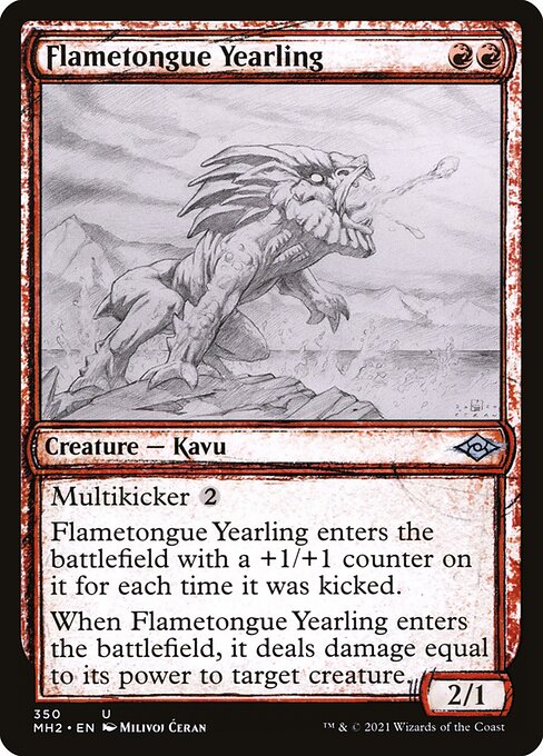 Flametongue Yearling (350) - SHOWCASE (Foil) - Modern Horizons 2 - Game On
