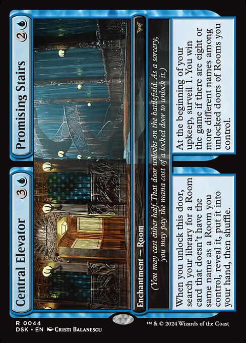 Central Elevator // Promising Stairs (44) (Foil) - Duskmourn: House of Horror - Game On