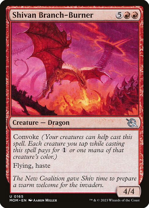 Shivan Branch-Burner (165) (Foil) - March of the Machine - Game On
