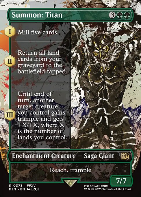 Summon: Titan (373) - BORDERLESS - FULL ART (Foil) - Final Fantasy - Game On