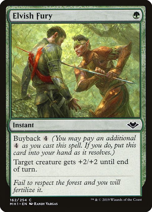 Elvish Fury (162) (Foil) - Modern Horizons - Game On