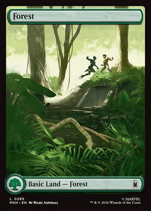Forest (285) - FULL ART (Foil) - Marvel Super Heroes - Game On