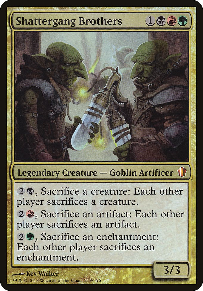 Shattergang Brothers (213) - OVERSIZE (Foil) - Commander 2013 Oversized - Game On