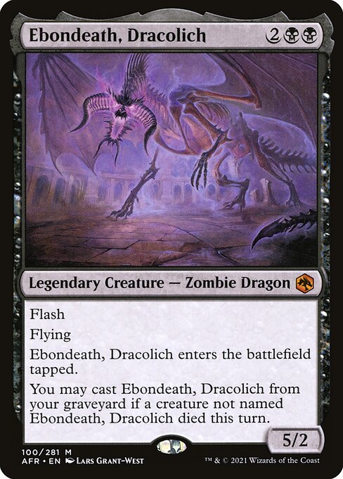 Ebondeath, Dracolich (100) (Foil) - Adventures in the Forgotten Realms - Game On