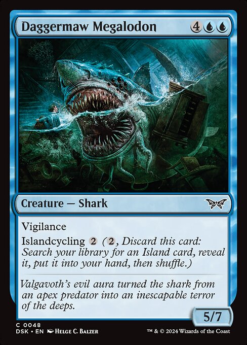 Daggermaw Megalodon (48) (Foil) - Duskmourn: House of Horror - Game On