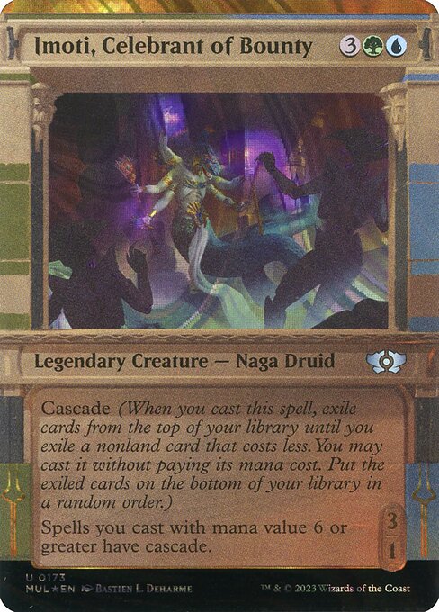 Imoti, Celebrant of Bounty (173) - BORDERLESS (Foil) - Multiverse Legends - Game On