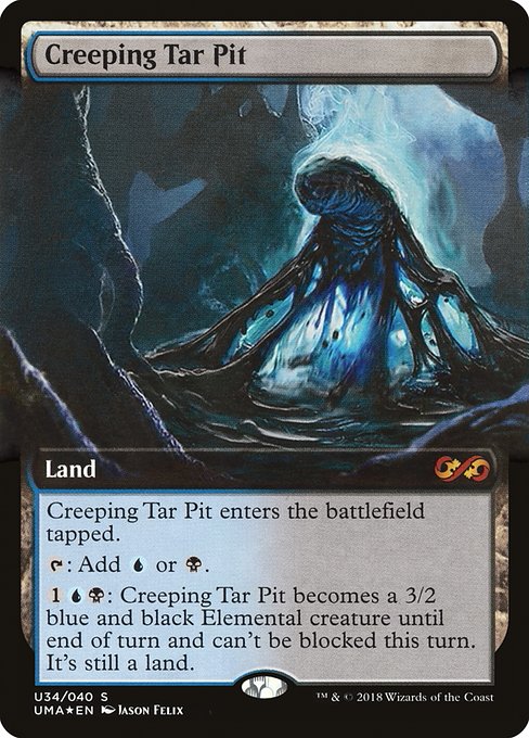Creeping Tar Pit (U34) - EXTENDED ART (Foil) - Ultimate Box Topper - Game On