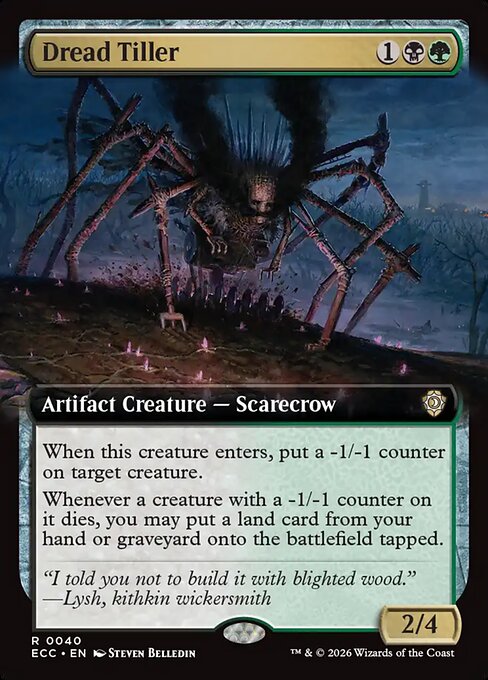 Dread Tiller (40) - EXTENDED ART - Lorwyn Eclipsed Commander - Game On