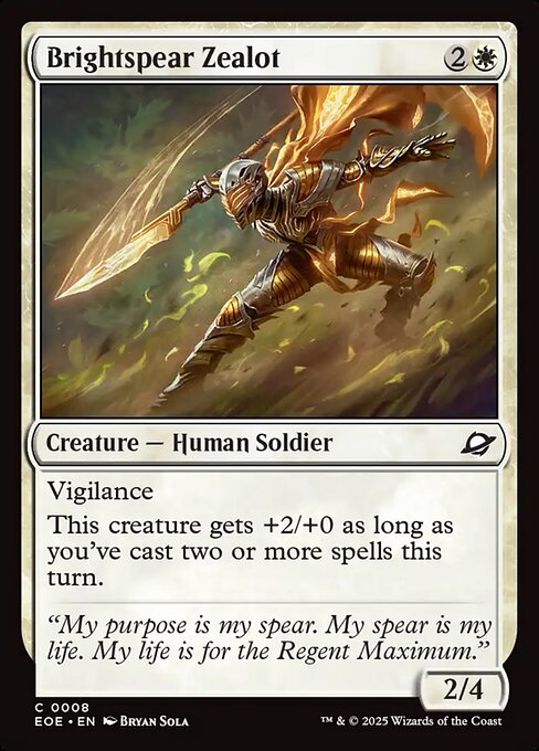 Brightspear Zealot (8) - Edge of Eternities - Game On