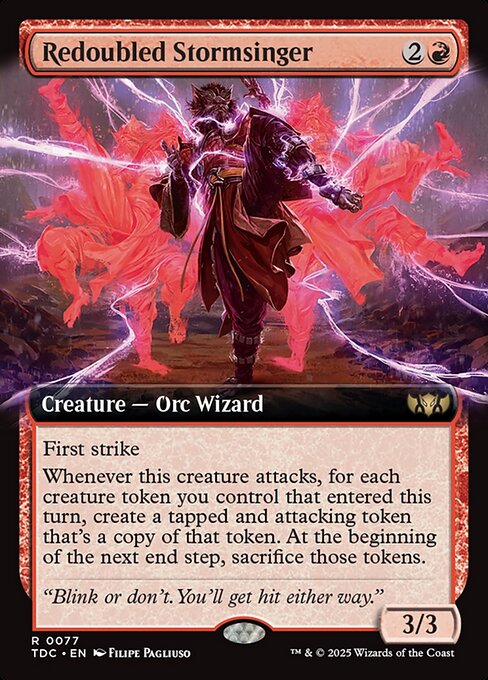 Redoubled Stormsinger (77) - EXTENDED ART - Tarkir: Dragonstorm Commander - Game On