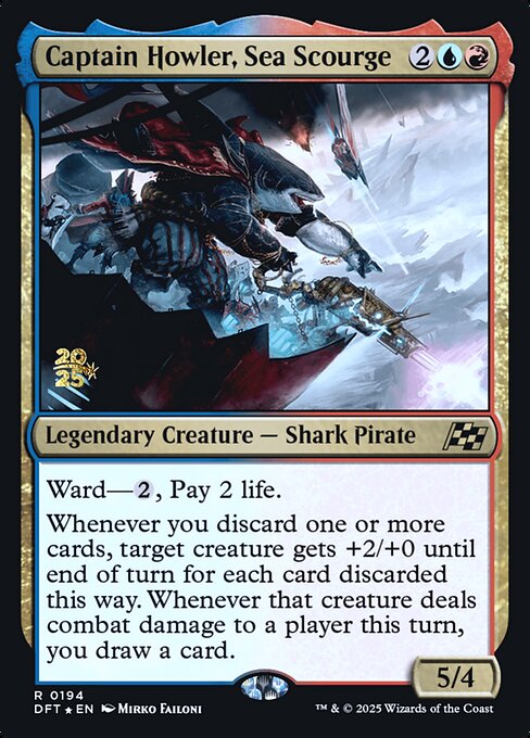 Captain Howler, Sea Scourge (194s) (Foil) - Aetherdrift Promos - Game On