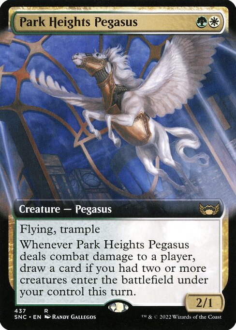 Park Heights Pegasus (437) - EXTENDED ART (Foil) - Streets of New Capenna - Game On