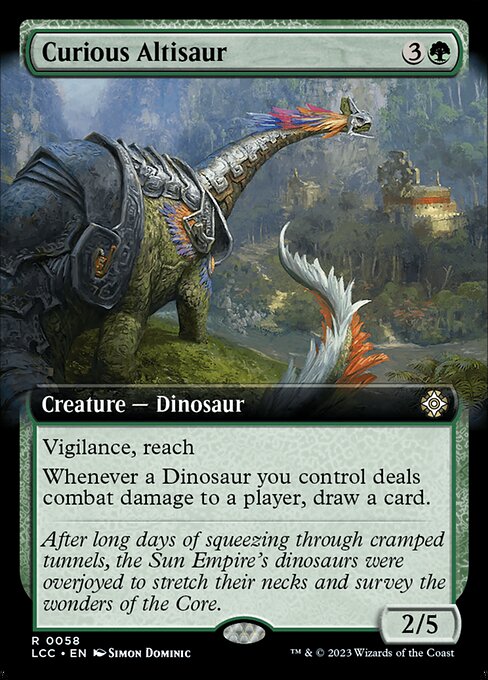 Curious Altisaur (58) - EXTENDED ART - The Lost Caverns of Ixalan Commander - Game On