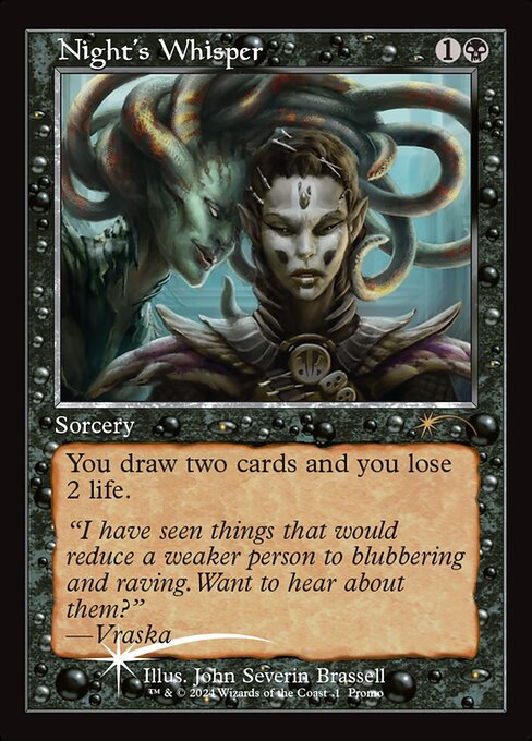 Night's Whisper (18) (Foil) - Wizards Play Network 2024 - Game On