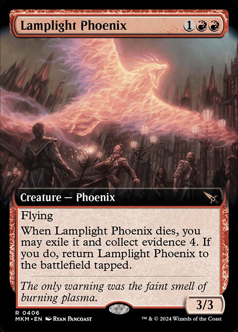 Lamplight Phoenix (406) - EXTENDED ART (Foil) - Murders at Karlov Manor - Game On