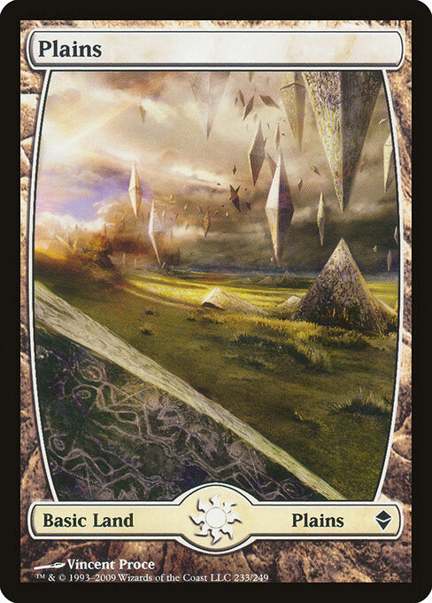 Plains (233) - FULL ART (Foil) - Zendikar - Game On