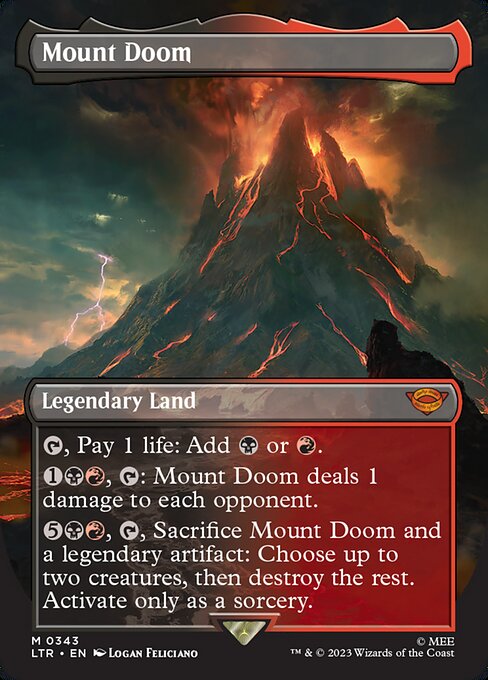 Mount Doom (343) - BORDERLESS - FULL ART - The Lord of the Rings: Tales of Middle-earth - Game On