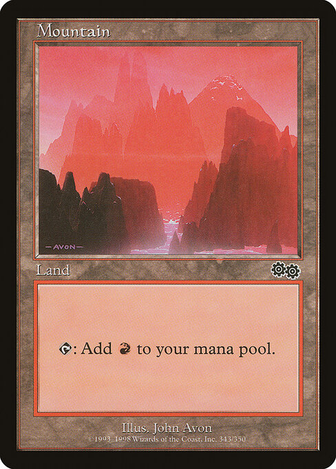 Mountain (343) - Urza's Saga - Game On
