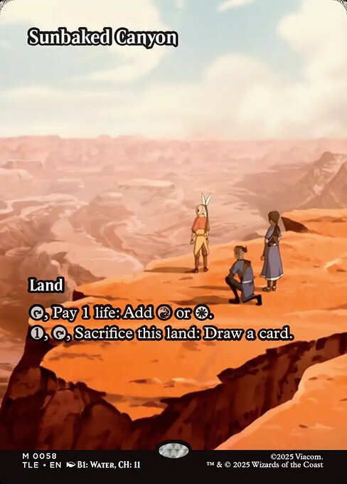 Sunbaked Canyon (58) - BORDERLESS - FULL ART - Avatar: The Last Airbender Eternal - Game On