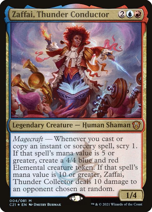 Zaffai, Thunder Conductor (4) (Foil) - Commander 2021 - Game On