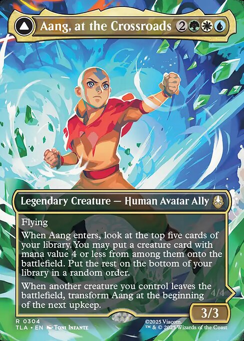 Aang, at the Crossroads // Aang, Destined Savior (304) - BORDERLESS - FULL ART - Avatar: The Last Airbender - Game On